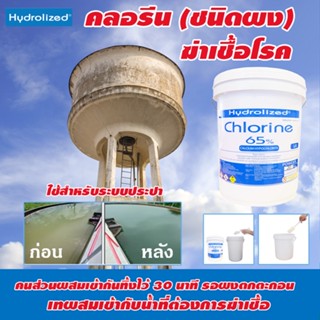 คลอรีน ชนิดผง ฆ่าเชื้อโรค ไฮโดรไลซ์ ถัง 20kg  Chlorine 65% Hydrolized (Powder)