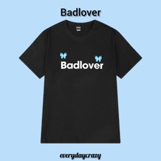 (7378) เสื้อยืดสีดำ ลายผีเสื้อ Badlover ผ้าคอตตอน 100%