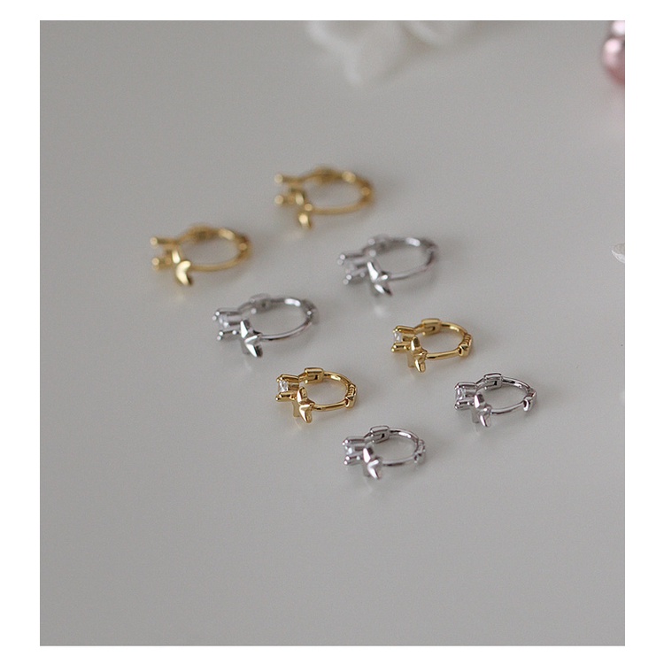 น่ารัก Star Hoop Earings สําหรับผู้หญิง Earings สําหรับเด็ก Hikaw ต่างหูเจาะชุด Hypoallergenic Fiercing ต่างหูชุดเครื่องประดับ - รูปที่ 5