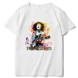 เสื้อยืดชาย T.Rex Rock Band Marc Bolan Retro เสื้อยืดผู้ชายเสื้อยืดลําลองเสื้อยืดแขนสั้นสีขาวฤดูร้อนเสื้อผ้าผู้ชาย