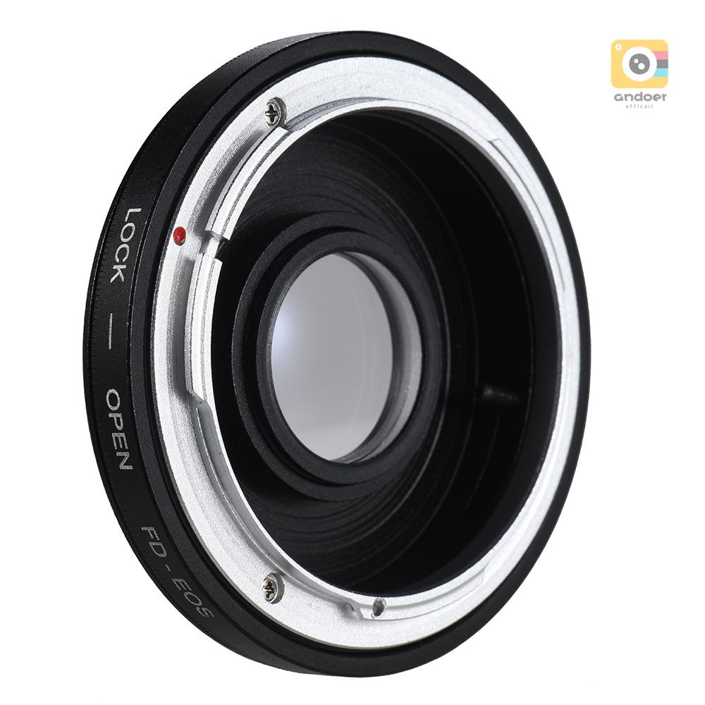 FD-EOS Lens Mount Adapter Camera Lens Adapter Ring with Optical Glass Focus Infinity FD Lens to EOS EF Mount Body for  450D 50D 5D 5D2 500D 550D 600D 650D 6D 70D 700D