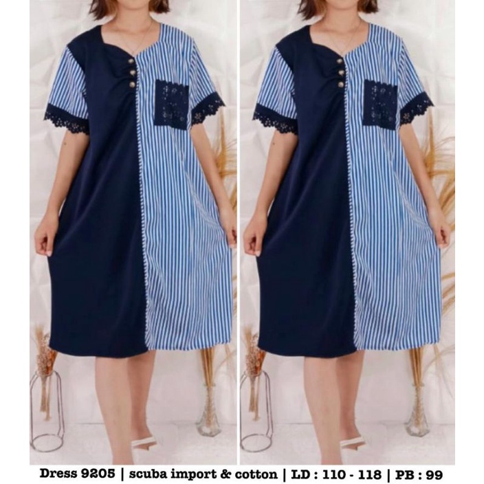 Dress 9205 Mat: นําเข้าลึกและผ้าฝ้าย