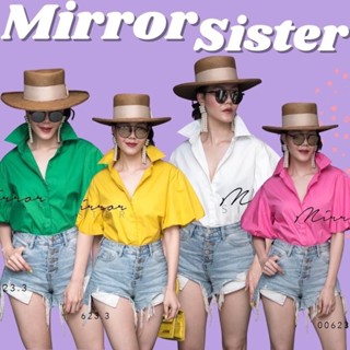 📌ทักก่อนสั่ง📌00623 เสื้อเชิ้ต แขนกระปุก อก39” mirror