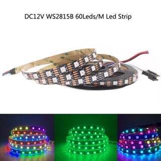 Xnbada สายไฟ LED RGB DC12V 60 ดวง ต่อม. WS2815 ขนาด 1-5 ม.