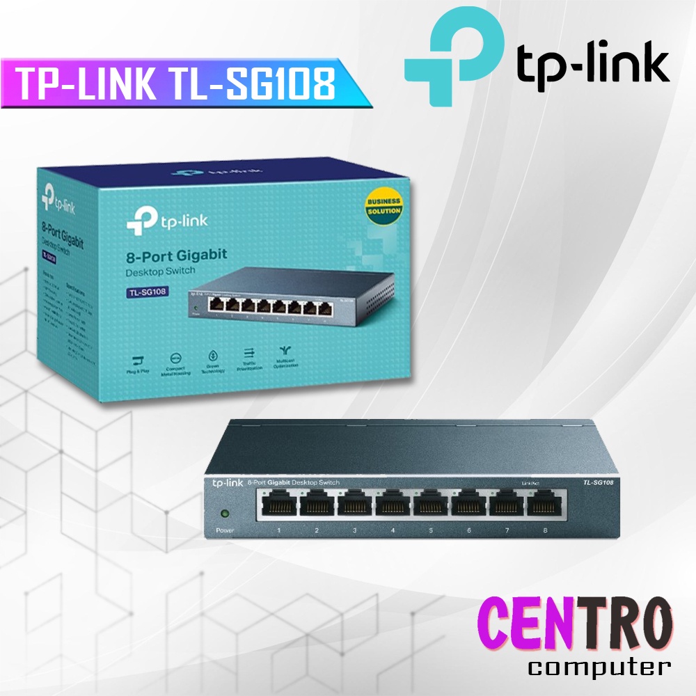 TP-LINK TL-SG108 8-Port Gigabit Desktop Switch - tplink sg108 Gigabit