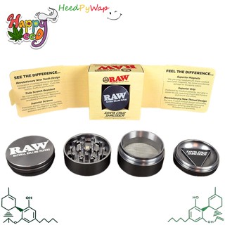 Raw grinder 4 layers Grinder Raw x Santa Cruz Shredder ที่บด เครื่องบดสมุนไพร ที่บด ขนาด 50 มม ที่บด Raw Silver Metal