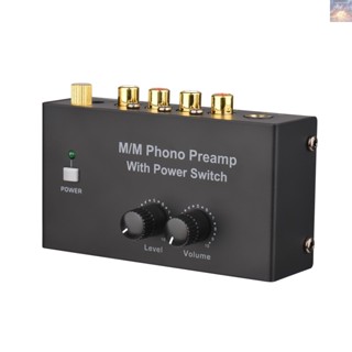 [MSTH] พรีแอมป์ M/M Phono พร้อมสวิตช์พาวเวอร์ พรีแอมป์ กะทัดรัดพิเศษ พร้อมระดับเสียง อินพุต RCA และเอาท์พุต เอาท์พุต 1/4 นิ้ว TRS