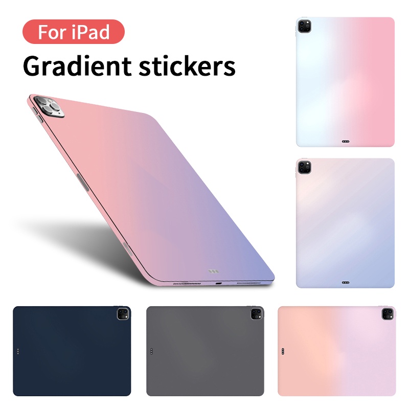 สติกเกอร์ ป้องกันรอยขีดข่วน สีพื้น เรียบง่าย สําหรับ Ipad Pro 2020 12.9 11 Air 3/4 10.5 10.9 9.7 Ipad A2231 A1584 A2316 – โปรปัง