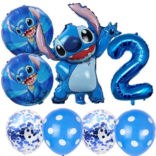 ลูกโป่งธีม Lilo&amp;Stitch ตัวเลข 32 นิ้ว สําหรับตกแต่งปาร์ตี้วันเกิดเด็ก 8 ชิ้น ต่อชุด