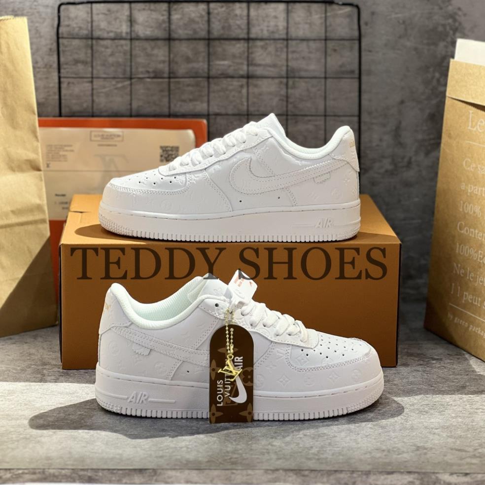 Louis _ Vuitton x99 Nike _ Airforce1 Low By Triple White Af1 LV รองเท ้ าผ ้ าใบสีขาว - shopthanggiay