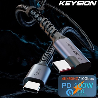 Keysion สายเคเบิลข้อมูล USB3.1 Gen 2 10Gbps USB C เป็น Type C 4K@60Hz QC 4.0 PD 100W 5A ชาร์จเร็ว สําหรับ Macbook Pro