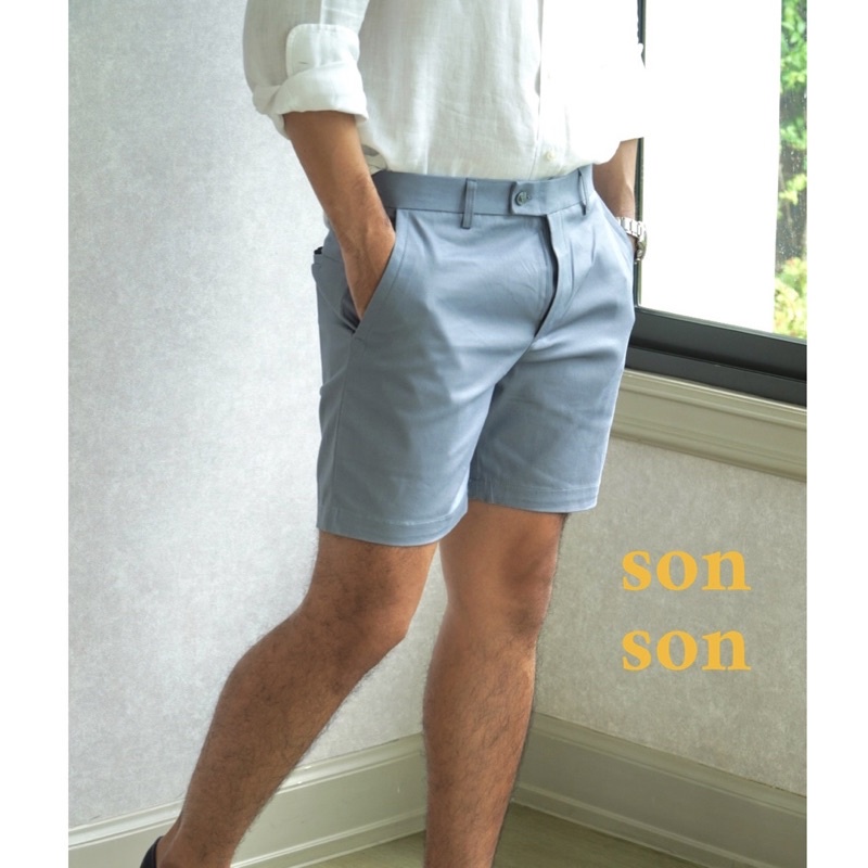 Sonson - กางเกงขาสั้น 16 นิ้ว ทรงเกาหลี ใส่ไปเที่ยว รุ่น Chilling pants 10 สี ขายดี ผ้าคอตตอน100%