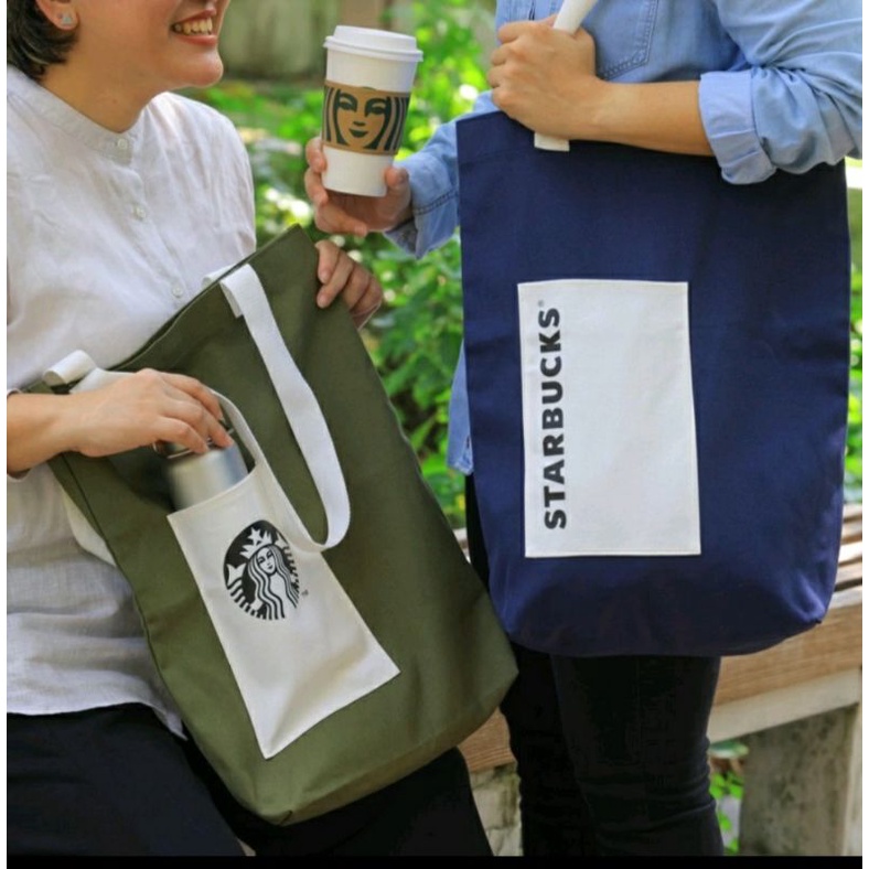กระเป๋า Starbucks แท้ จากshop ของใหม่ Carry All Tote Bag