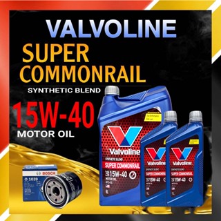 Valvoline น้ำมันเครื่องดีเซล  วาโวลีน ซุปเปอร์ คอมมอนเรล 15W-40 6+1ลิตร **แถมกรองเครื่อง ยี่ห้อ BOSCH 1ลูก**