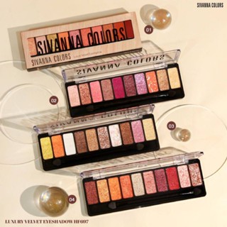 พาเลท​อายแชโดว์​ ทาตา SIVANNA COLORS Luxury Velvet Eyeshadow HF697 อายแชโดว์​เนื้อครีม เนื้อดินน้ำมัน 10 สี ติดทนนาน