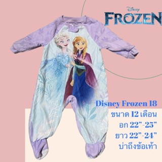 ชุดนอน ชุดหมี คลุมเท้า เอลซ่า ดีสนี่ ซิปเต็มตัว Disney Frozen Girls Purple Footed Blanket Sleeper Pajamas Elsa And Anna