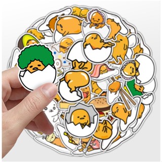 💥พร้อมส่ง💥กุเดทามะ  ぐでたま 蛋黃君 Gudetama sticker 50 แผ่น กันน้ำ สติ๊กเกอร์