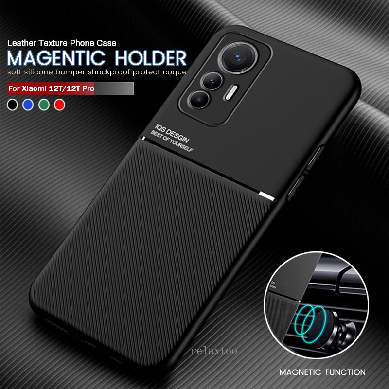 Matte Leather Case For Xiaomi Mi 12 T pro 12T Pro 12TPro 12X 12 lite 12S Pro Ultra 12pro 12SUltra 12lite Redmi K50 Ultra K50Ultra Mi12Tpro 5G Phone Case Camera Lens Full Protection Magnetic Holder Silicone Shockproof Casing Back Cover