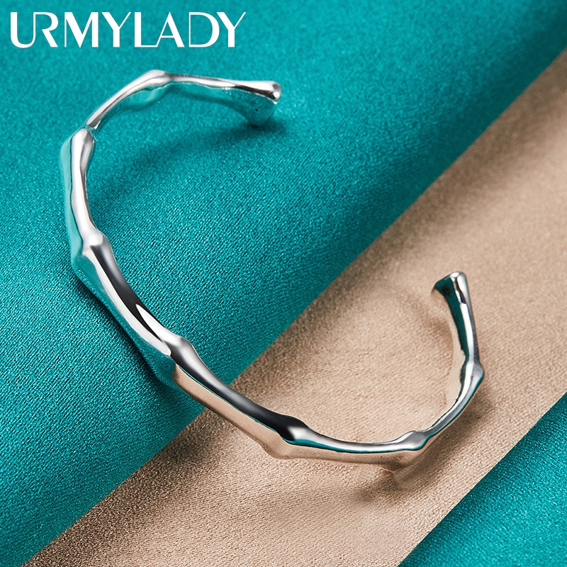 Urmylady กําไลข้อมือ เงินแท้ 925 ไม้ไผ่ เครื่องประดับแฟชั่น สําหรับผู้หญิง งานแต่งงาน หมั้น