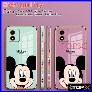 เคส Vivo Y02S Vivo Y22 Y22S Y35 V25 V25E Y16 V25 Pro Y20 Y12S Y20S Y15S Y01 Y01A Y17 Y15 Y12 Y11 Y21 Y21T Y22S Y33S Y33T เคสโทรศัพท์มือถือ ลายการ์ตูนมิกกี้ เมาส์ สําหรับ MQ