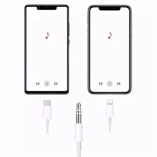 สายJack AUX Type-C & i To 3.5mm Aux Audio Cable ตัวแปลง รุ่น JH-CM32 สีเยบช่องAUXของลำโพงหรือเครื่องเสียงติดรถยนต์ได้