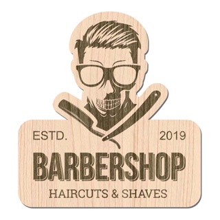 [FudFudAR] ฝุด-ฝุด-อะ ป้ายร้านตัดผม BB004 Barber ป้ายไม้แกะสลัก ป้ายวินเทจ ป้ายโมเดิร์น สไตล์นอร์ดิก กาแฟโบราณ ป้ายติดผน