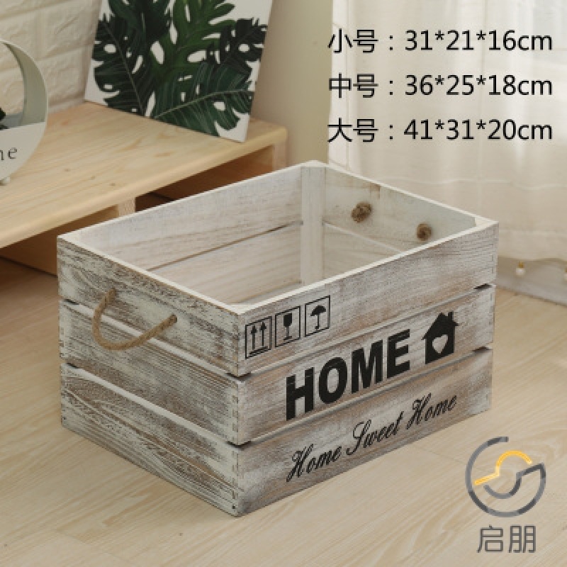 กล่องเก็บของ ตะกร้าหวายไม้ไผ่ แบบไม้เนื้อแข็ง สําหรับตู้เสื้อผ้า กล่องไม้เก็บของ สไตล์เรโทร สําหรับเก็บผลไม้ - รูปที่ 3