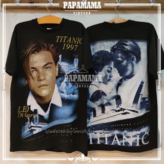 [ TITANIC ] ไททานิก TAG bootleg Tee   บูทเลก ผ้า100 เสื้อหนัง เสื้อวินเทจ Vtg. papamama vintage shirt