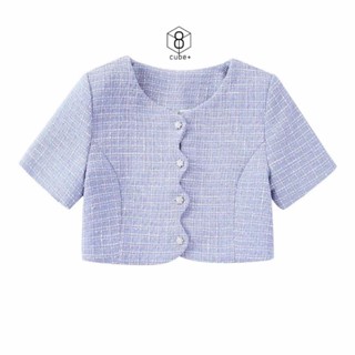 พร้อมส่ง 🧃lavender waffle top 8cube