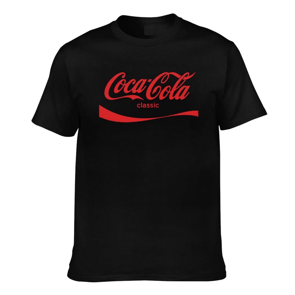 แฟชั่น Coca Cola โลโก้ผู้ชายเสื้อยืดผ้าฝ้ายแท้