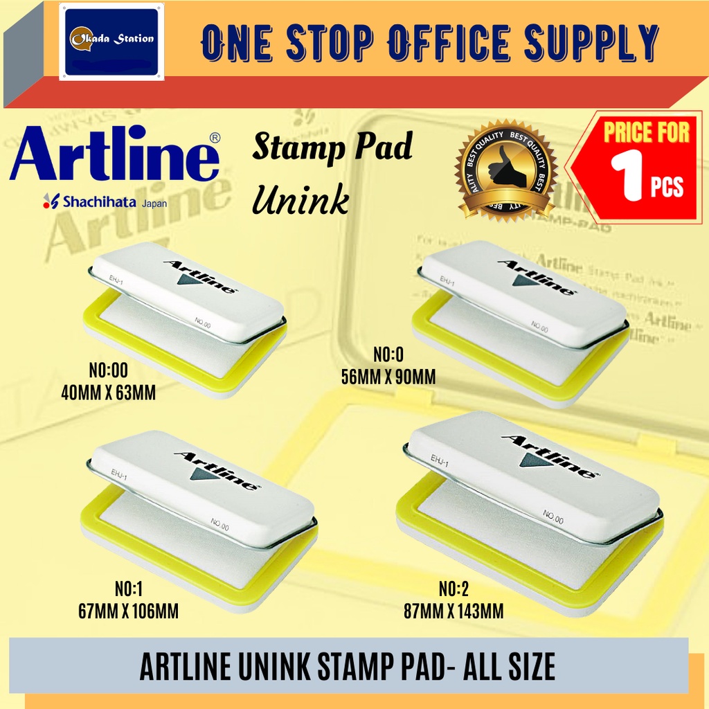 แผ่นรองแสตมป์ Artline Un-ink / Artline Chop Pad / แผ่นรองแสตมป์ Artline