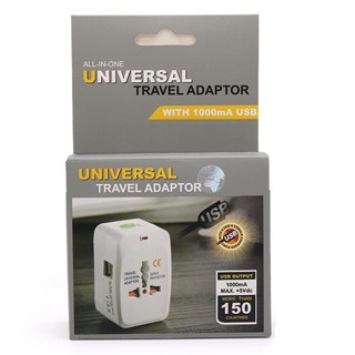 Universal adapter plug ปลั๊กแปลงขาเอนกประสงค์ USB2Port