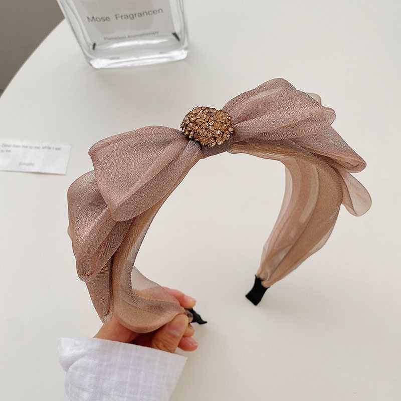 ที่คาดผม ผ้าตาข่าย ประดับโบว์น่ารัก สไตล์เกาหลี แฟรี่ สําหรับผู้หญิง - รูปที่ 5