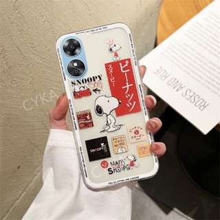 เคสโทรศัพท์มือถือ ซิลิโคนนิ่ม แบบใส ลายการ์ตูนน่ารัก สําหรับ OPPO A17 A77S 2022 A77S A77S A17