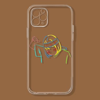 Graffiti line เคสไอโฟน iPhone 7 14 se2020 12 pro เคส 13 11 14 pro max phone case iPhone Xr Xs X max 7 8พลัส cover โปร่ง