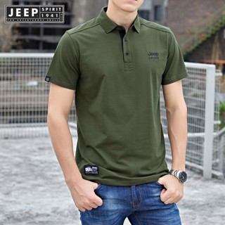 JEEP SPIRIT 1941 ESTD ใหม่ เสื้อยืดแขนสั้น ทรงหลวม สําหรับผู้ชาย