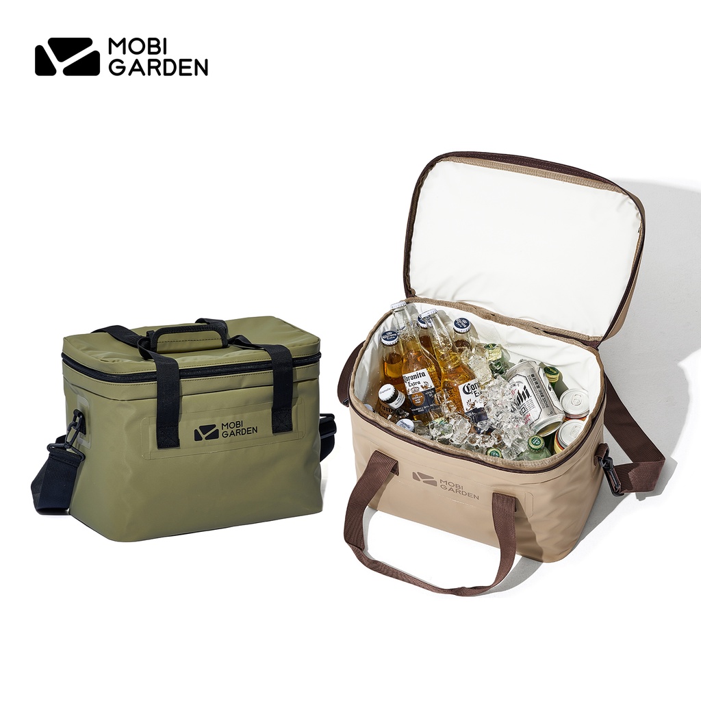 MOBI GARDEN กระเป๋าเก็บความเย็น อาหาร เครื่องดื่ม แบบพกพา สําหรับตั้งแคมป์ ปิกนิกกลางแจ้ง