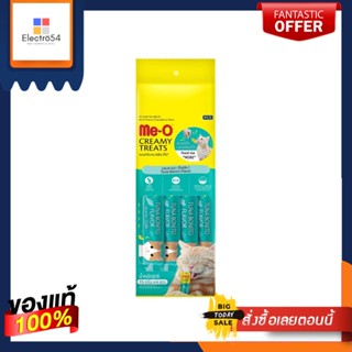 มีโอ ขนมแมวเลีย รสโบนิโตะ 15 กรัม 4 ชิ้นMEO CREAMY TREATS BONITO 15 G.