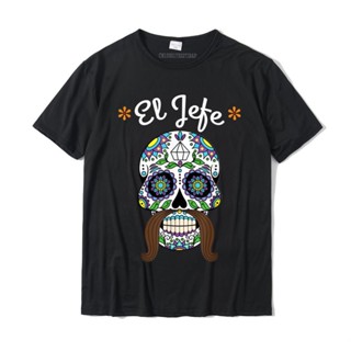 เสื้อผ้าแฟชั่น เสื้อยืด Yo Soy El Jefe Dia De Los Muertos ölü erkekler için T-Shirt erkekler klasik baskılı T Shirt pamu