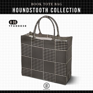 กระเป๋า Book Tote Bag HOUNDSTOOTH COLLECTION รหัส TFA00038 #SOdAbag #SOdAPrintinG