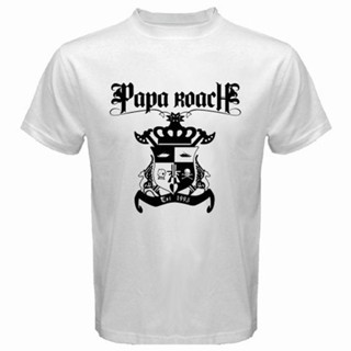 เสื้อยืดผ้าฝ้าย Lint9 [พร้อมส่ง] เสื้อยืดผ้าฝ้าย 100% พิมพ์ลายโลโก้ PAPA ROACH Hard Rock โอเวอร์ไซซ์ โอเวอร์ไซซ์ ของขวัญ