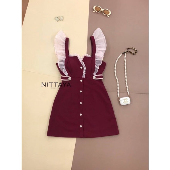 Nittaya Brand :  ชุดเดรส พร้อมส่ง SIZE:  S