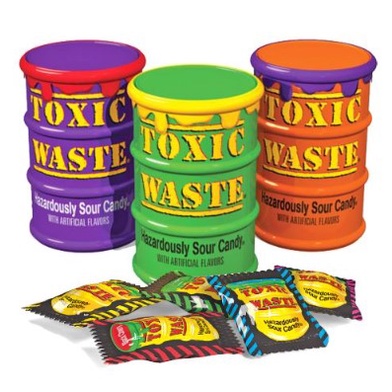 พร้อมส่ง ลููกอม Toxic Waste Sour Candy Special Edition Color Drums