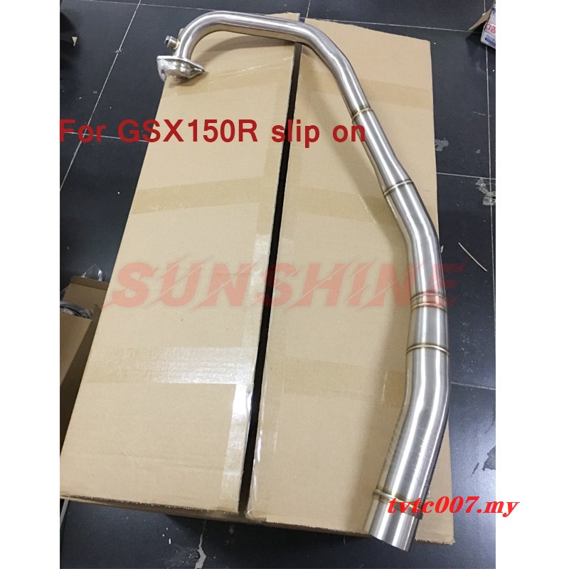 007MOTO สําหรับ Suzuki GSX150R GSX-R150 GSXR150 รถจักรยานยนต์ท่อไอเสียท่อด้านหน้า Motorcross Slip บน