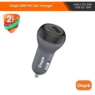 Dope ที่ชาร์จในรถ QC3.0 PD 38W with 1 USB-C PD 20W and 1 USB QC 18W.