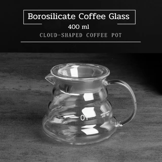 เหยือกดริปกาแฟ เหยือกเสิร์ฟกาแฟดริป มีให้เลือกหลายทรง Borosilicate Coffee Glass 400ml/600ml.