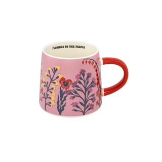 Cath Kidston Billie Mug Paper Pansies Coral