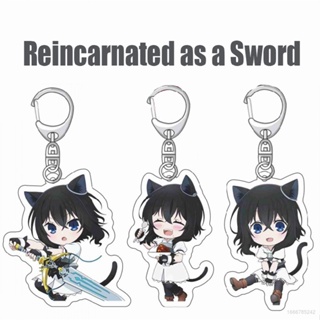 St1 พวงกุญแจอะคริลิค จี้การ์ตูนอนิเมะ Reincarnated as a Sword น่ารัก สําหรับห้อยกระเป๋า