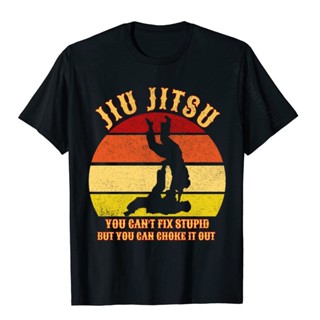 ขายดี!เสื้อ Jiu Jitsu ลายกระป๋องตลก#39; T Fix Stupid Men BJJ MMA Jujitsu เสื้อยืดลําลอง ผ้าฝ้าย แขนสั้น ทรงสลิมฟิต สําหร