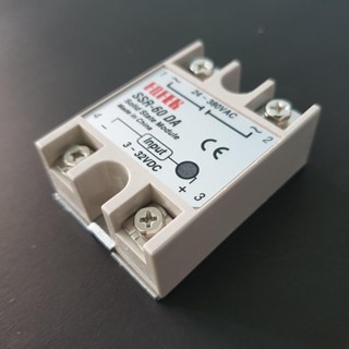 โมดูลตัดต่อวงจร โซลิดสเตตรีเลย์ 60A Solid state Relay SSR-60DA